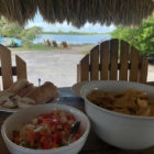 Food at Cayo Frances Flats Bum Belize